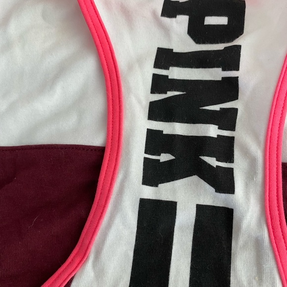 PINK VICTORIA’S SECRET RACERBACK CROP TOP - Size S - Picture 2 of 4